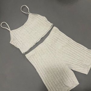 Two piece biker shorts set